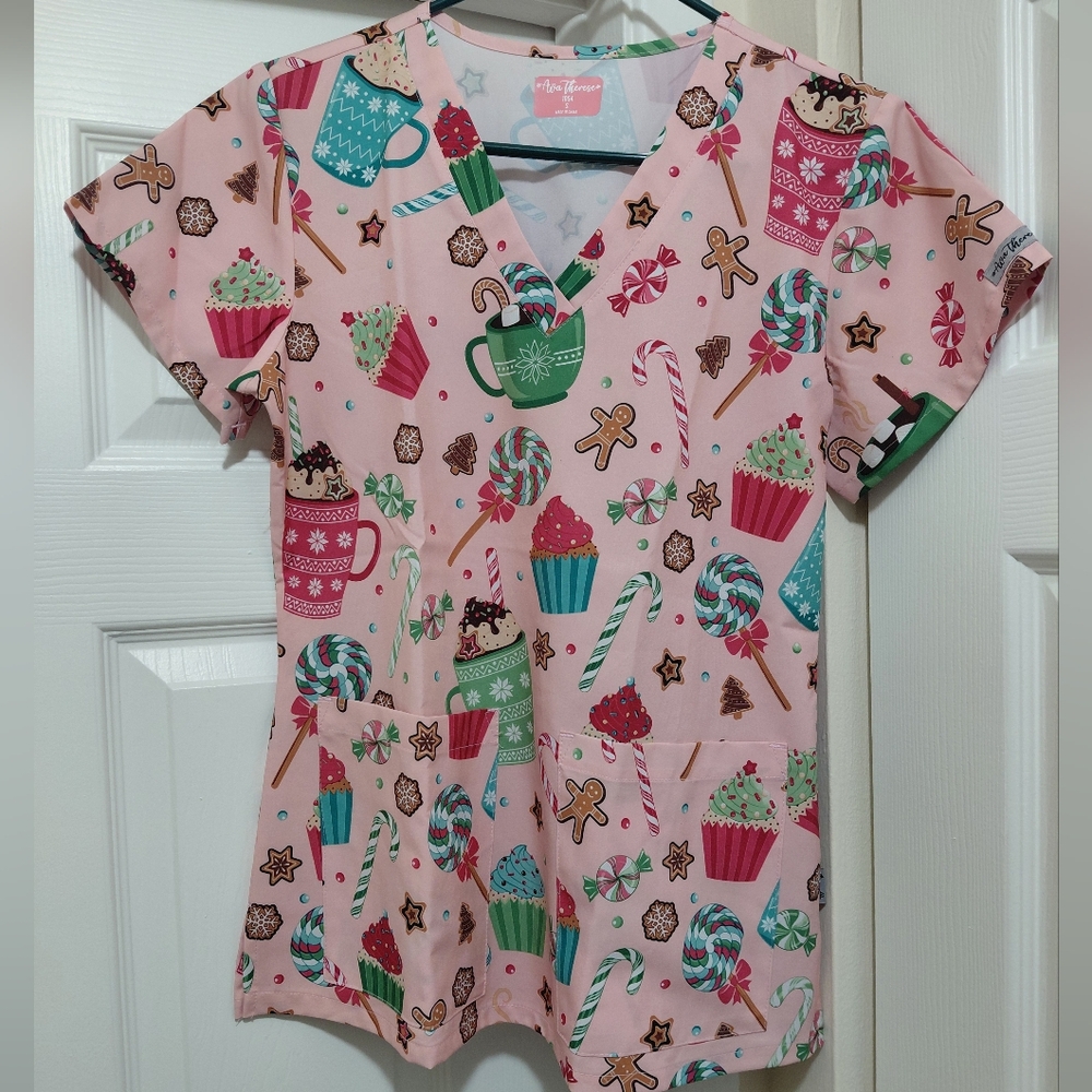 Christmas Scrub Top